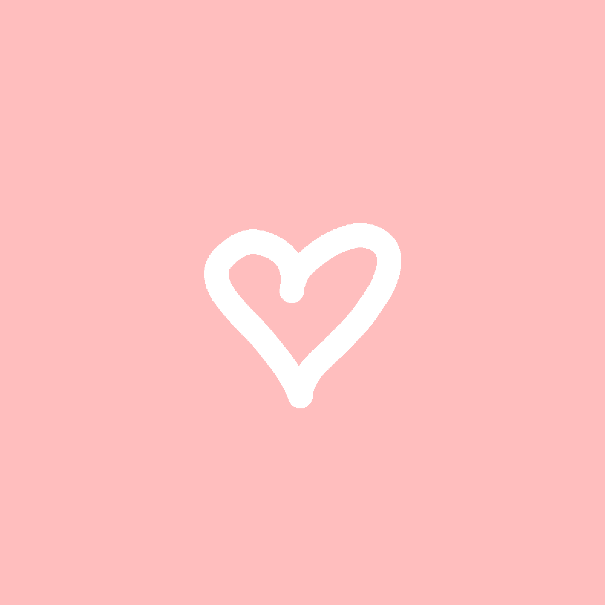 White Heart on Pink Background